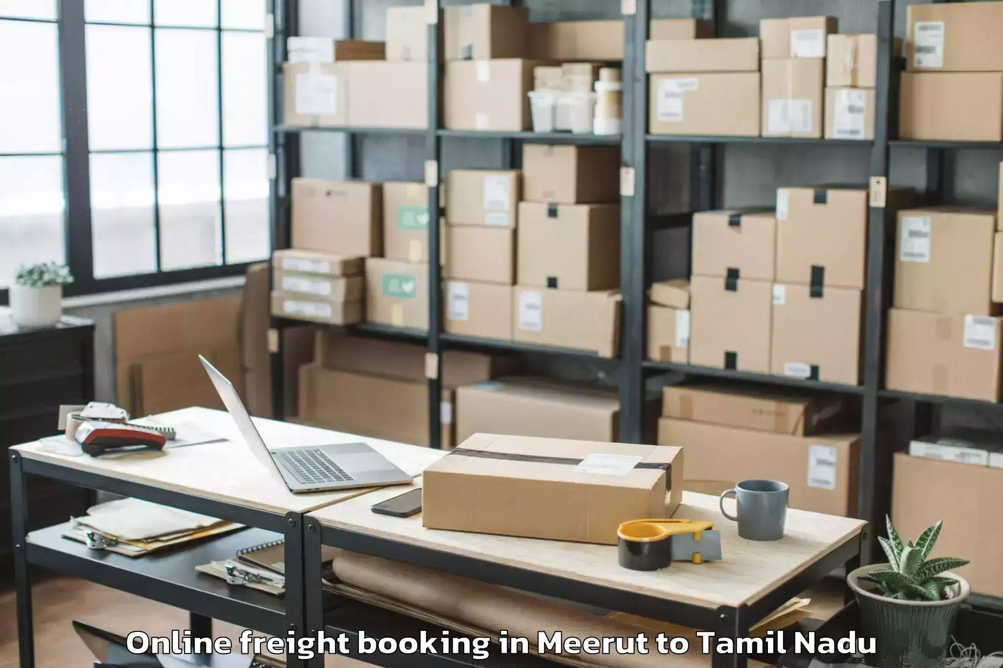 Easy Meerut to Pallavaram Online Freight Booking Booking